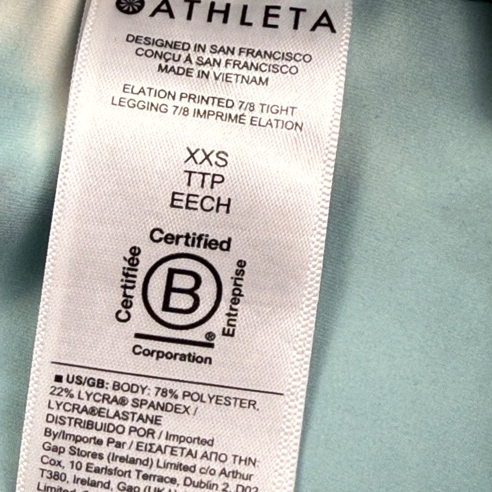 Athleta Women's Set: Elation 7/8 tights and Conscious Crop Sports Bra XS/XXS - Picture 14 of 16